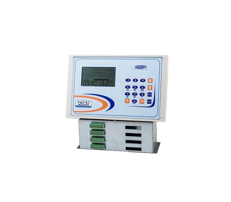 Programador de rega com controlo de fertirrigação mediante parâmetros de pH e condutividade elétrica
